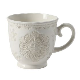 Vintage Lace Mug, White