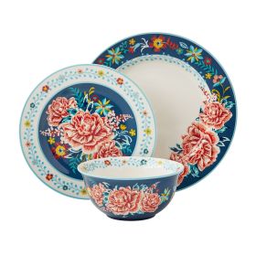 Keepsake Floral 12-Piece Stoneware Dinnerware Set