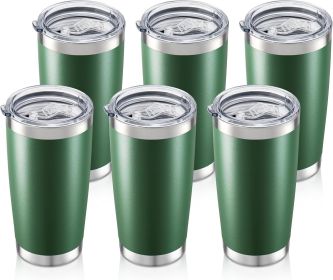 20 oz Tumbler Bulk with Lid Stainless Steel Insulated Tumblers Double Wall Vacuum Coffee Mug Powder Coated Tumbler Cups for Cold and Hot Drinks