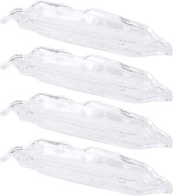 4 Pack Corn on The Cob Trays, Plastic Corn Dishes for Corn on The Cob, Corn Trays Corn Holders Cob Dinnerware for Sweet Butter Corn