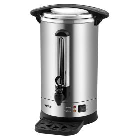 VEVOR Commercial Coffee Urn, 65 Cups Stainless Steel Large Coffee Dispenser, 1500W 110V Electric Coffee Maker Urn For Quick Brewing