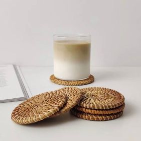 Rattan Coasters; Table Décor Set of 4