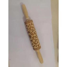 Rolling Pin Christmas Embossing (Option: DeerA 35cmx5cm)